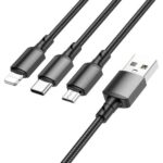 CAPLE 3*1 USB BX72 – Fast Charging Data Cable (USB Triple Connector) - الصورة 4