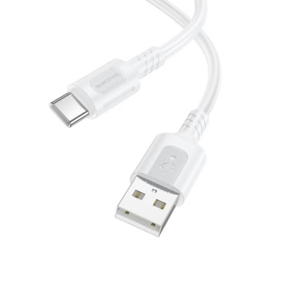 Borofone Cable BX111 Feliz - USB to Type C - 3A بطول متر واحد أبيض