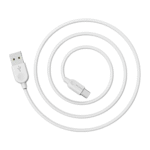 ⁦Borofone BX14 LinkJet – كابل USB Type-C (طول 2 متر، أبيض)⁩ - الصورة ⁦2⁩