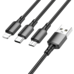 CAPLE 3*1 USB BX72 – Fast Charging Data Cable (USB Triple Connector)