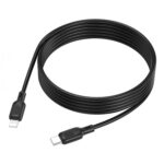 ⁦Borofone BX113 Silicone 3M Type-C to iPhone Cable | كابل بروفون BX113 سيليكون 3 متر شحن ونقل بيانات تايب سي لآيفون⁩ - الصورة ⁦2⁩