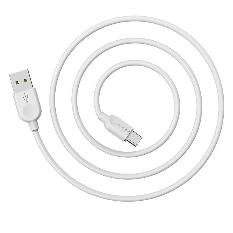 borofone-bx14-linkjet-type-c-usb-charging-data-cable-flexible-800x800 Borofone BX14 LinkJet – كابل USB Type-C (طول 3 متر، أبيض) - الصورة 3