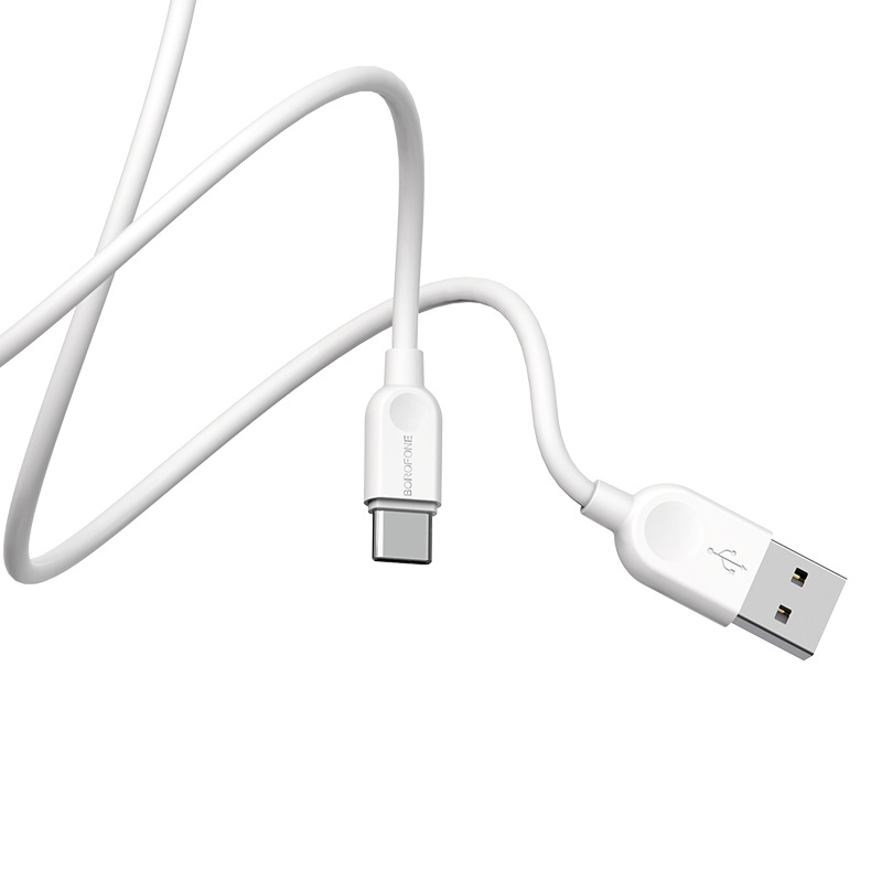 borofone-bx14-linkjet-type-c-usb-charging-data-cable-wire Borofone BX14 LinkJet – كابل USB Type-C (طول 3 متر، أبيض) - الصورة 2