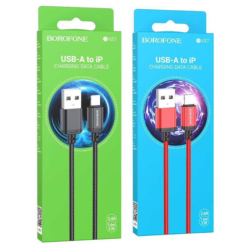 borofone-bx87-sharp-charging-data-cable-usb-ltn-packaging Borofone BX87 – Fast Charging Data Cable (USB-A to Lightning) - الصورة 1