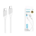 Borofone BX107 Excellent – كابل شحن ونقل بيانات (Type-C إلى Type-C) – أبيض