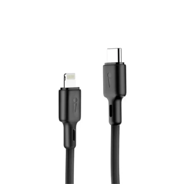 Borofone BX113 Silicone 3M Type-C to iPhone Cable | كابل بروفون BX113 سيليكون 3 متر شحن ونقل بيانات تايب سي لآيفون