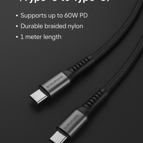 Borofone BX87 – Fast Charging Data Cable (Type-C to Type-C).
