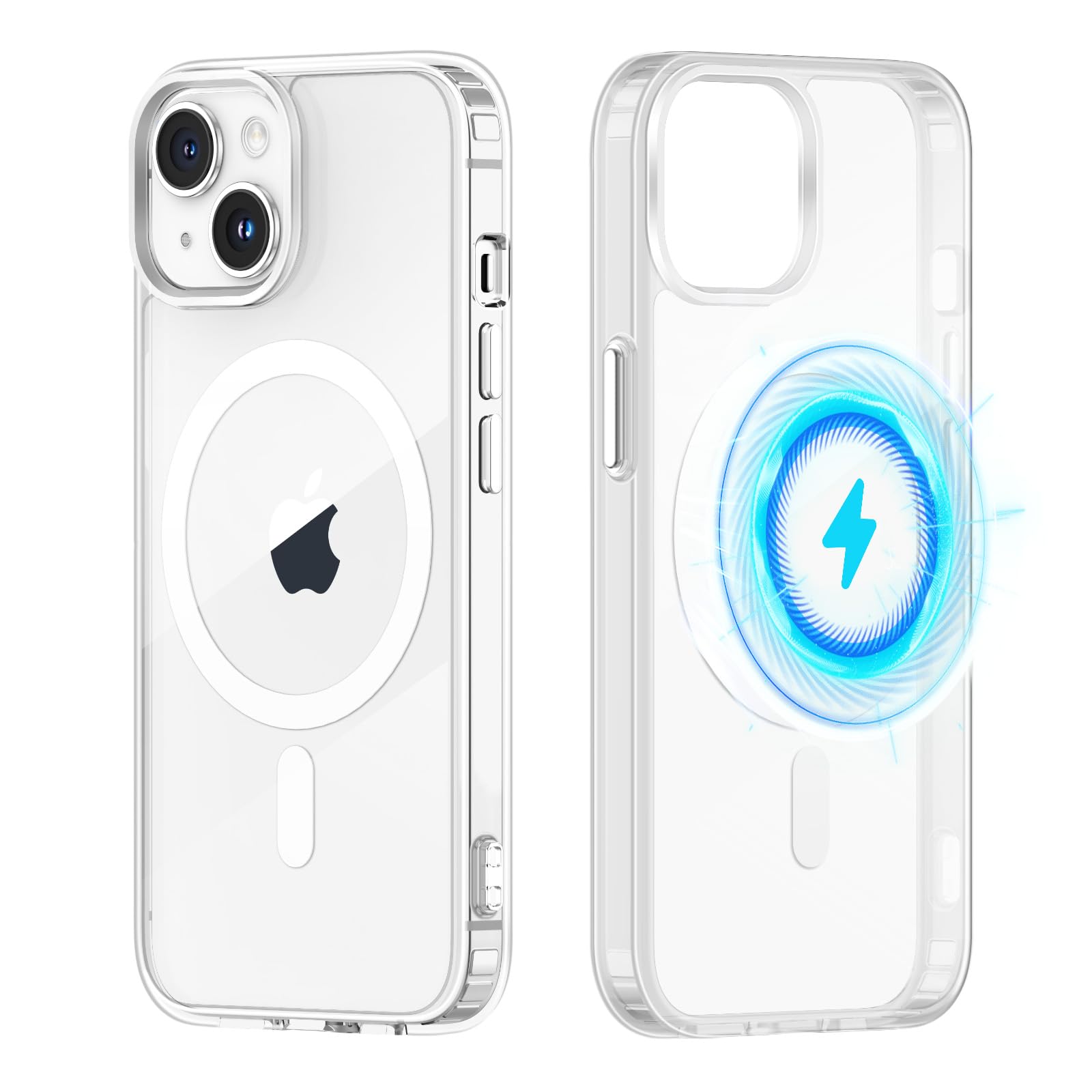 1555 iPhone 15 – MagSafe Clear Magnetic Case | جراب شفاف - الصورة 1