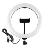 Ring Light 30cm with 3 Colors & Stand – White LED Lighting