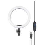 Ring Light 33cm with 3 Colors & Stand – White LED Lighting