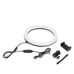 Ring Light 33cm with 3 Colors & Stand – White LED Lighting - Image 2