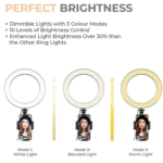 Ring Light 33cm with 3 Colors & Stand – White LED Lighting - Image 5