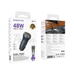 ⁦BZ32B Fresh – 48W Dual Port PD30W + QC3.0 Car Charger Set (C to C)⁩ - الصورة ⁦5⁩