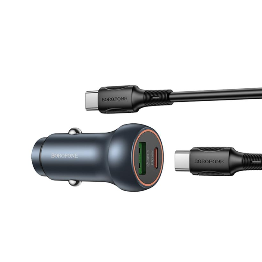 272 BZ32B Fresh – 48W Dual Port PD30W + QC3.0 Car Charger Set (C to C) - الصورة 1