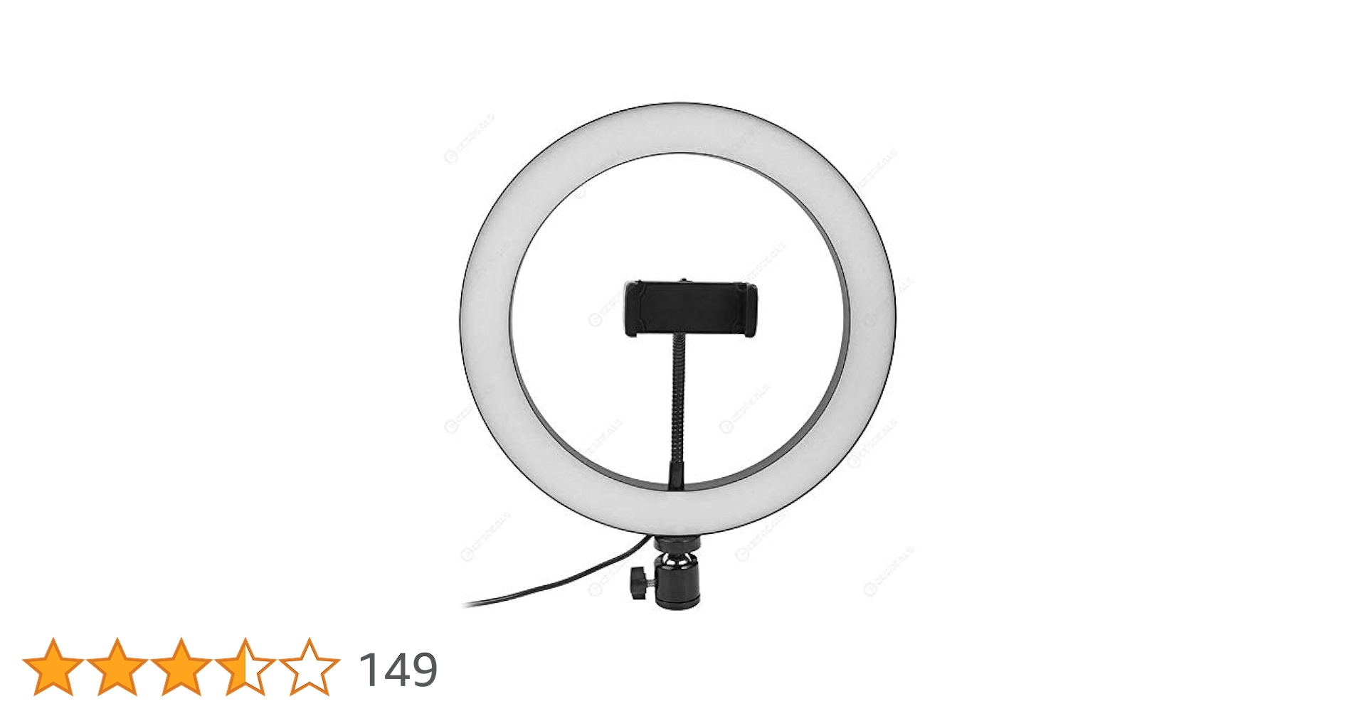 41QqOFe-RML.jpg_BO30,255,255,255_UF900,850_SR1910,1000,0,C_PIRIOTHREEANDHALF-medium,BottomLeft,30,-20_ZJPHNwYW4gZm9yZWdyb3VuZD0iIzU2NTk1OSIgZm9udD0iQW1hem9uRW1iZXIgNTAiID4xNDk8L3NwYW4+,500,900,420, Ring Light 26cm with 3 Colors & Stand – White LED Lighting - الصورة 3