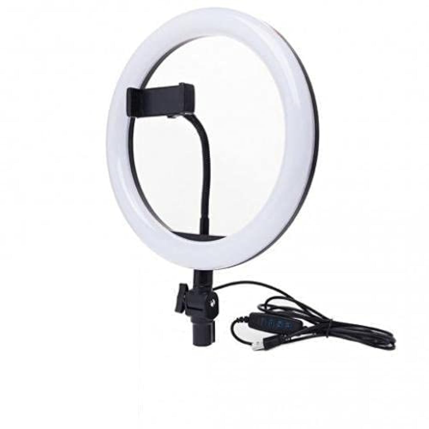 517tU+GyTjL Ring Light 26cm with 3 Colors & Stand – White LED Lighting - الصورة 4