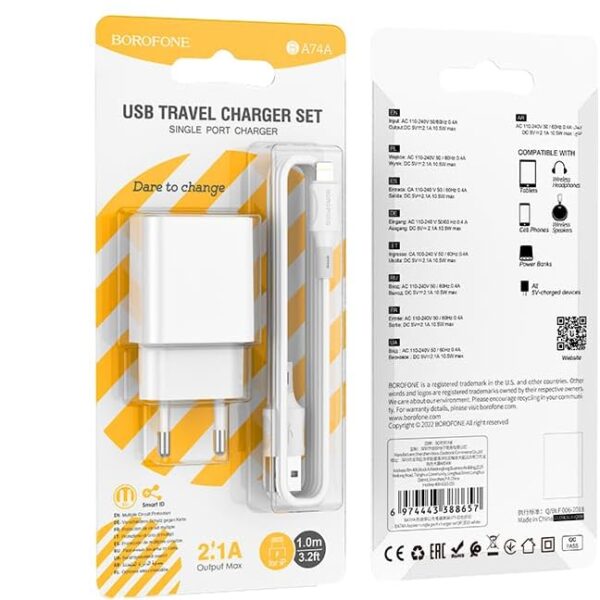 BA74A Aspirer – Single Port Charger Set (Lightning)