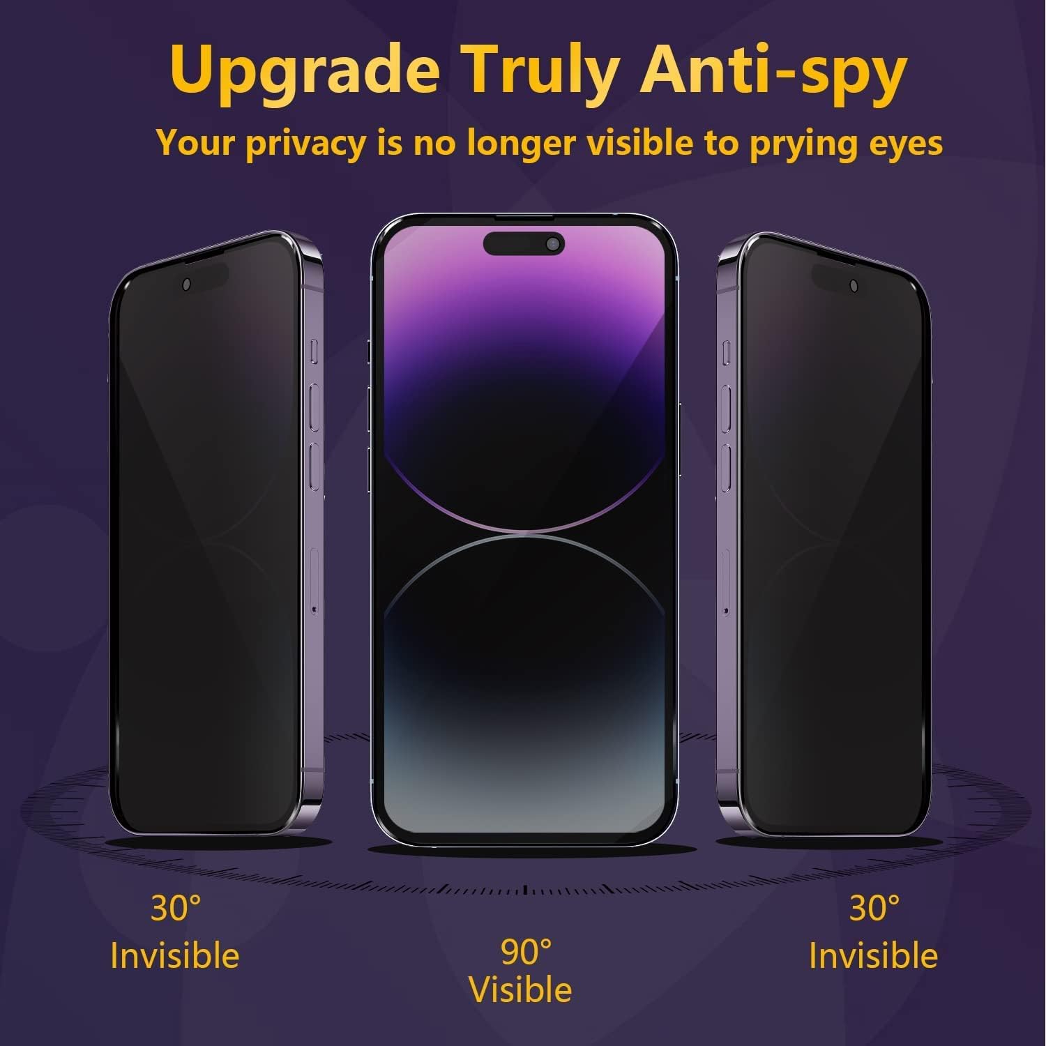 61kDiwRo74L._AC_SL1500_ Joyroom Privacy Screen Protector for iPhone 14 Pro Max - الصورة 2