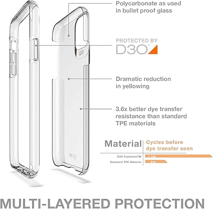 7199jIrYMJL._AC_SX425_ iPhone 12 – Gear4 Advanced Shockproof Protection Slim Design Case | جراب شفاف - الصورة 2