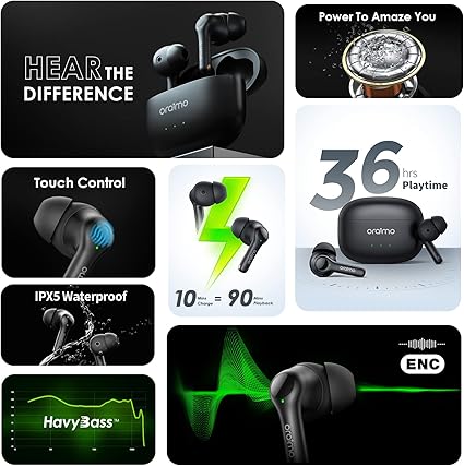 719SNiHWISL._AC_SX425_ Oraimo FreePods 3C – True Wireless Earbuds (كود: OEB-E104DC) - الصورة 5