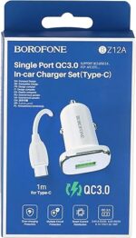 BZ12A Lasting Power – Single Port QC3.0 In-Car Charger (Type-C)