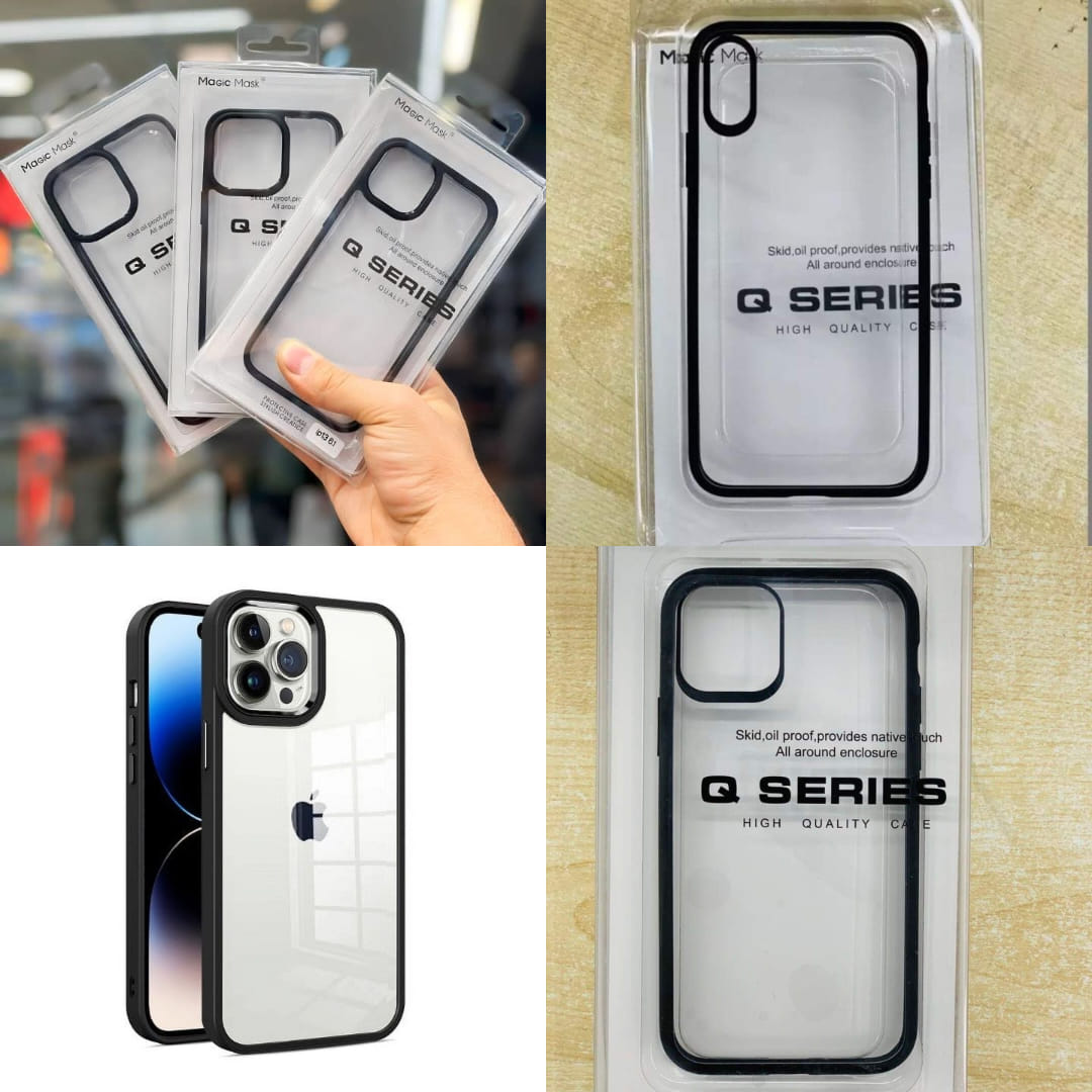 9999 iPhone 14 Pro Max – Magic Mask Q-Series Back Cover | جراب شفاف - الصورة 3