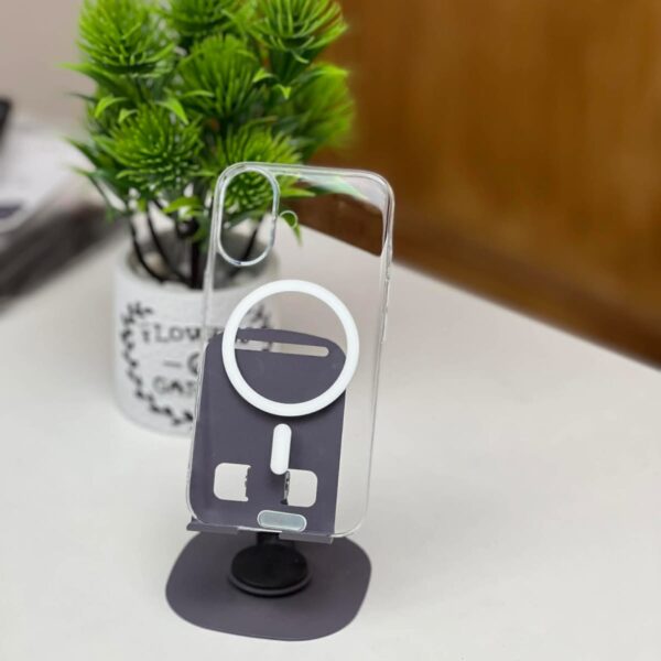 iPhone 16 – MagSafe Clear Magnetic Case | جراب شفاف