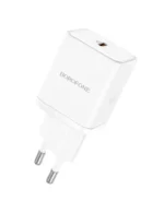 Borofone BN6 Field Single Port PD20W Charger – EU Plug, White - Image 4