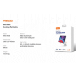 ⁦RECCI RHO-M08 Adjustable Tablet Stand – حامل تابلت معدني أنيق بثبات عالي⁩ - الصورة ⁦7⁩