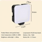 ⁦AY-49D Mini Pocket Video Light – إضاءة صغيرة قوية لتصوير احترافي وسيلفي بجودة عالية⁩ - الصورة ⁦4⁩