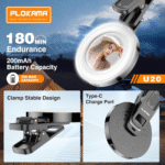💡 Plokama U20 LED Fill Light – إضاءة قوية ومحمولة لتصوير احترافي بألوان متعددة ولمسة إبداعية - Image 6
