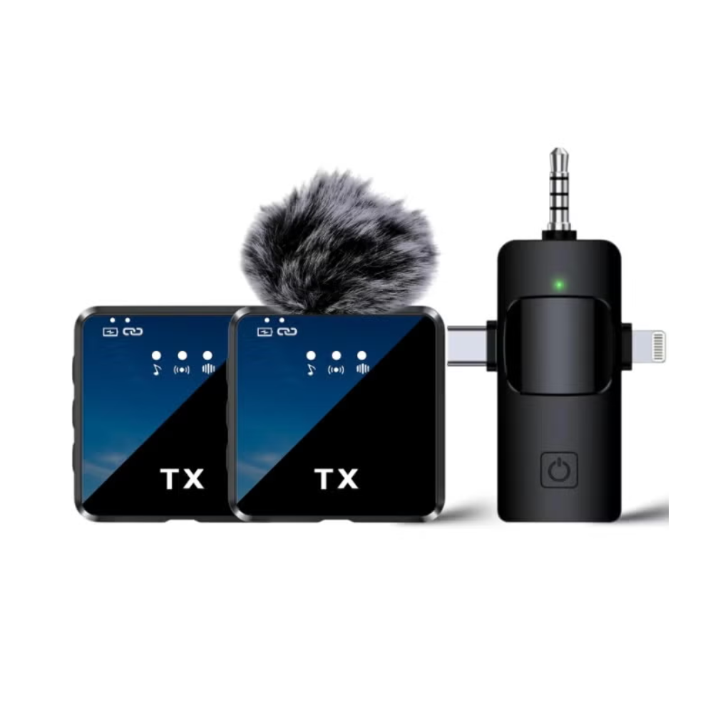 26 F11-2 Wireless Dual Microphone | مايك لاسلكي مزدوج F11-2 لتسجيل الصوت بجودة احترافية - الصورة 1