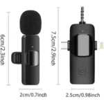 K15 Wireless Dual Microphone 3-in-1 Type-C, AUX & iPhone - Image 2