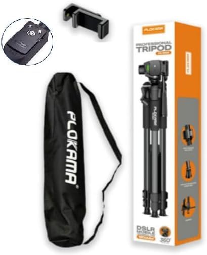 41XXy715t6L._AC_ 🎥 PLOKAMA PK-9930 Tripod – حامل تصوير احترافي ثابت ومرن للموبايل والكاميرا بطول 150 سم - الصورة 3