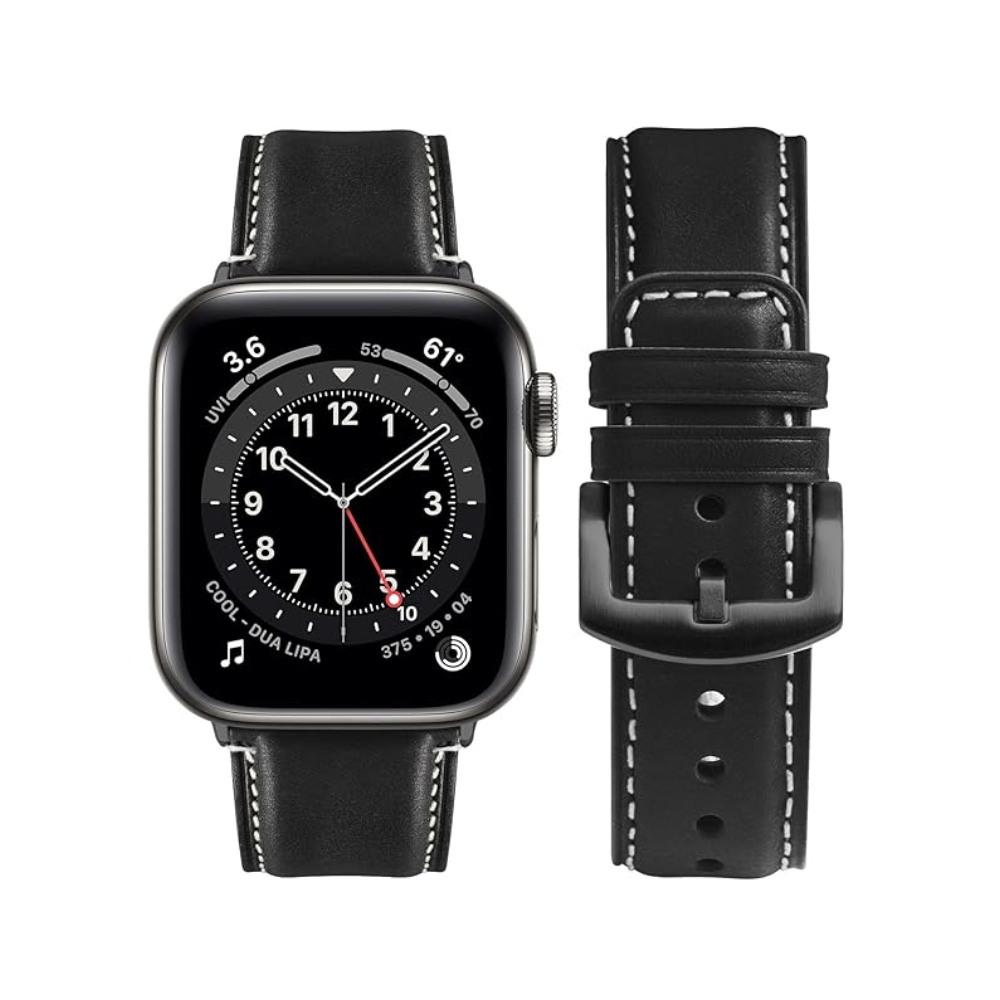 450 Leather Strap 45mm – استيك جلد فاخر بتصميم أنيق ومريح للساعة الذكية - الصورة 1