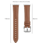 ⁦Leather Strap 45mm – استيك جلد فاخر بتصميم أنيق ومريح للساعة الذكية⁩ - الصورة ⁦3⁩