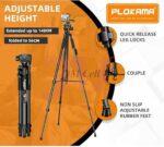 🎥 PLOKAMA PK-9930 Tripod – حامل تصوير احترافي ثابت ومرن للموبايل والكاميرا بطول 150 سم - الصورة 6