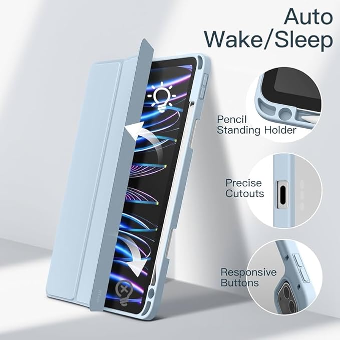 51bN1XDZXEL._AC_SX679_ 💼 Xiaomi Redmi Pad SE 11 inch Case with Pen Holder – جراب ذكي بحامل قلم وتصميم أنيق لحماية التابلت بالكامل - الصورة 3