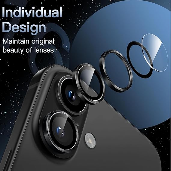 71Kd1w7xCkL._AC_SX569_ Colored Single Camera Lens Protector for iPhone 16/16PLUS - الصورة 2