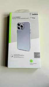 images (1) Belkin SheerForce Transparent Back Cover for iPhone 11 Pro Max | جراب شفاف بيلكن شيرفورس لأيفون 11 برو ماكس - الصورة 2