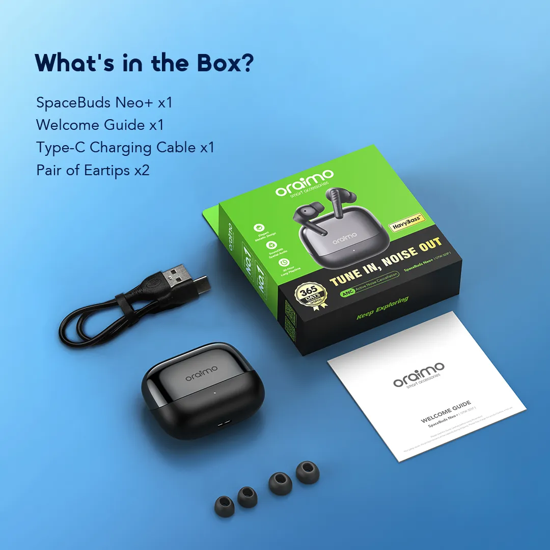 wireless-earphones-spacebuds-neo-plus-otw-323p-12-package Oraimo SpaceBuds Neo Plus OTW-323P Wireless Earbuds - الصورة 3