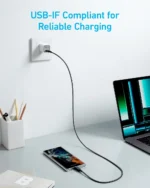 ⁦Anker A81F5H11 USB-C to USB-C Fast Charging Cable | كابل أنكر A81F5H11 تايب سي إلى تايب سي شحن سريع⁩ - الصورة ⁦3⁩