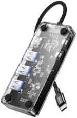 ⁦Awei HUB‑2 6‑in‑1 Type‑C Docking Station | قاعدة توصيل Awei HUB-2 6 في 1⁩ - الصورة ⁦3⁩